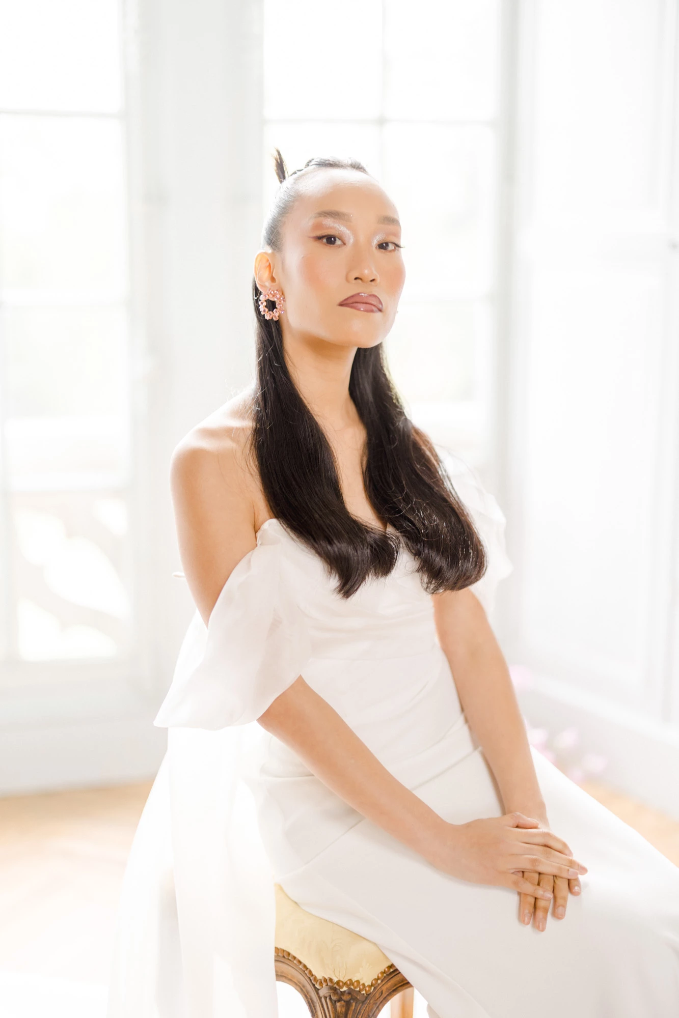 robe beige marron gris mariage